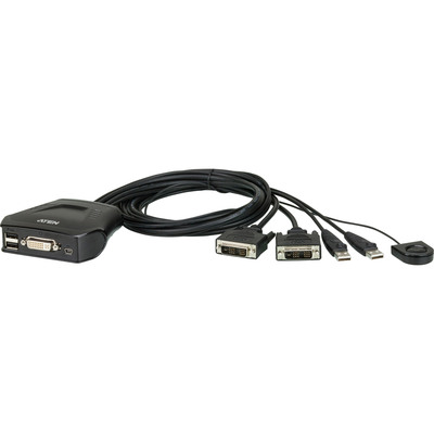 ATEN CS22D KVM-Switch 2-fach, DVI, USB, mit Kabelfernbedienung (Produktbild 1)