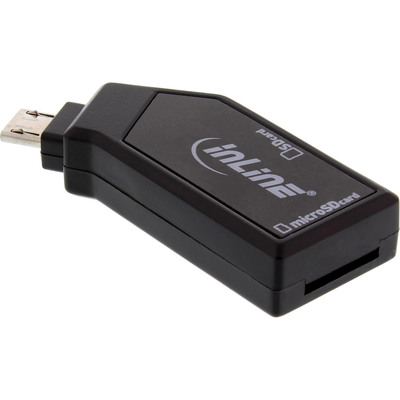 InLine® OTG Mobile Card Reader, USB 2.0, für SD+microSD, für Android Smartphone (Produktbild 1)