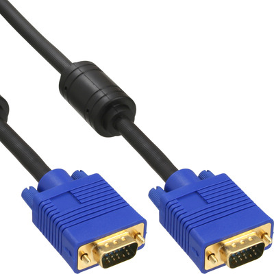 InLine® S-VGA Kabel Premium, 15pol HD Stecker / Stecker, schwarz, 25m (Produktbild 1)