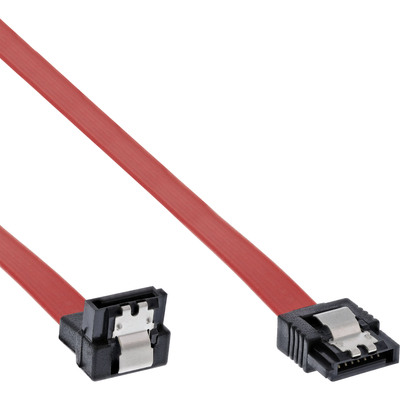InLine® SATA Anschlusskabel abgewinkelt, mit Sicherheitslasche, 0,15m (Produktbild 1)