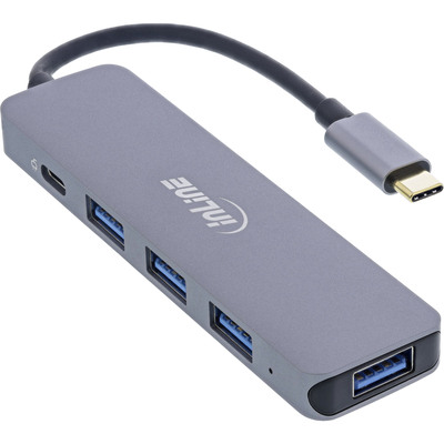 InLine® USB 3.2 USB-C Multi Hub (4x USB-A 5Gb/s + USB-C (Data/PD 87W) (Produktbild 1)